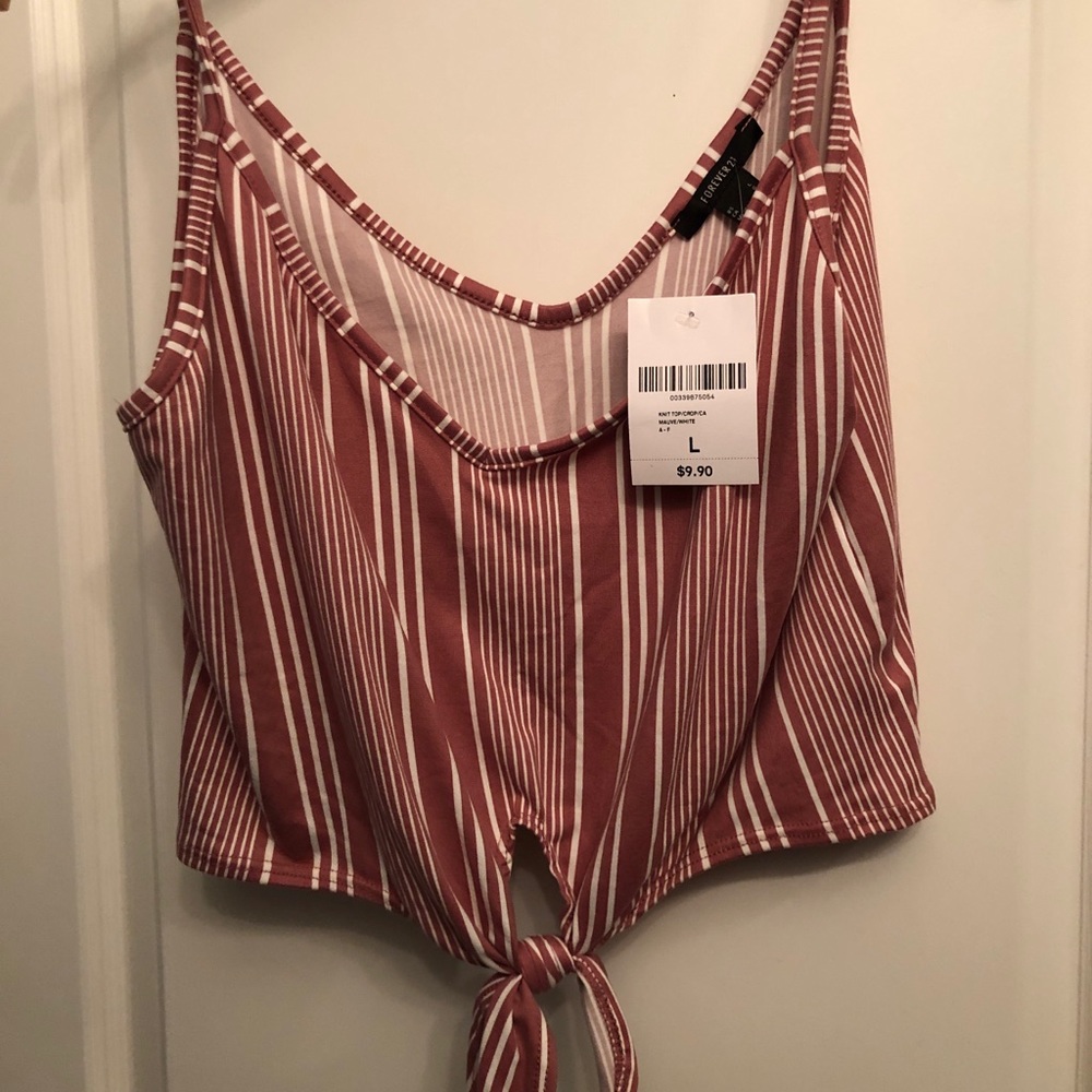 Stripped F21 crop top